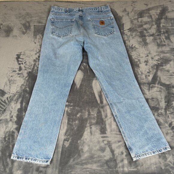 Carhartt Jeans, 36X32, Light Blue, B18STW, Men’s Workwear Traditional Fit - Picture 10 of 11